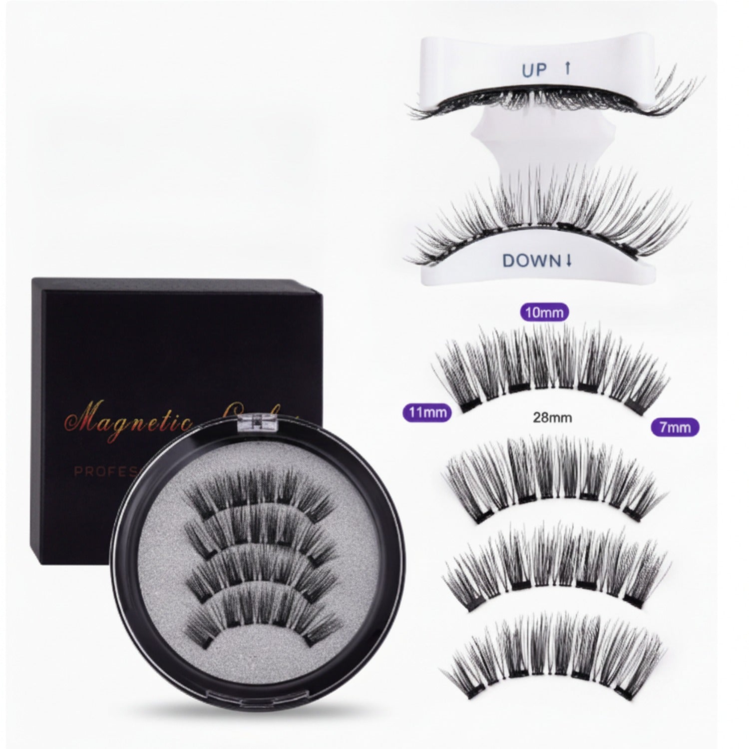 Magnetic False Eyelash Set With Mirror Case