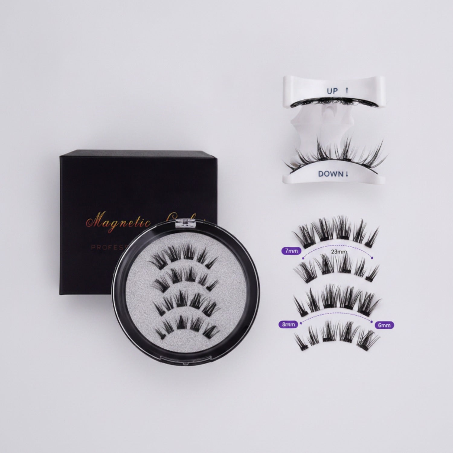Magnetic Eyelashes With Mirror Set Black