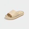 Puffy Slide Slippers With Contour - Khaki