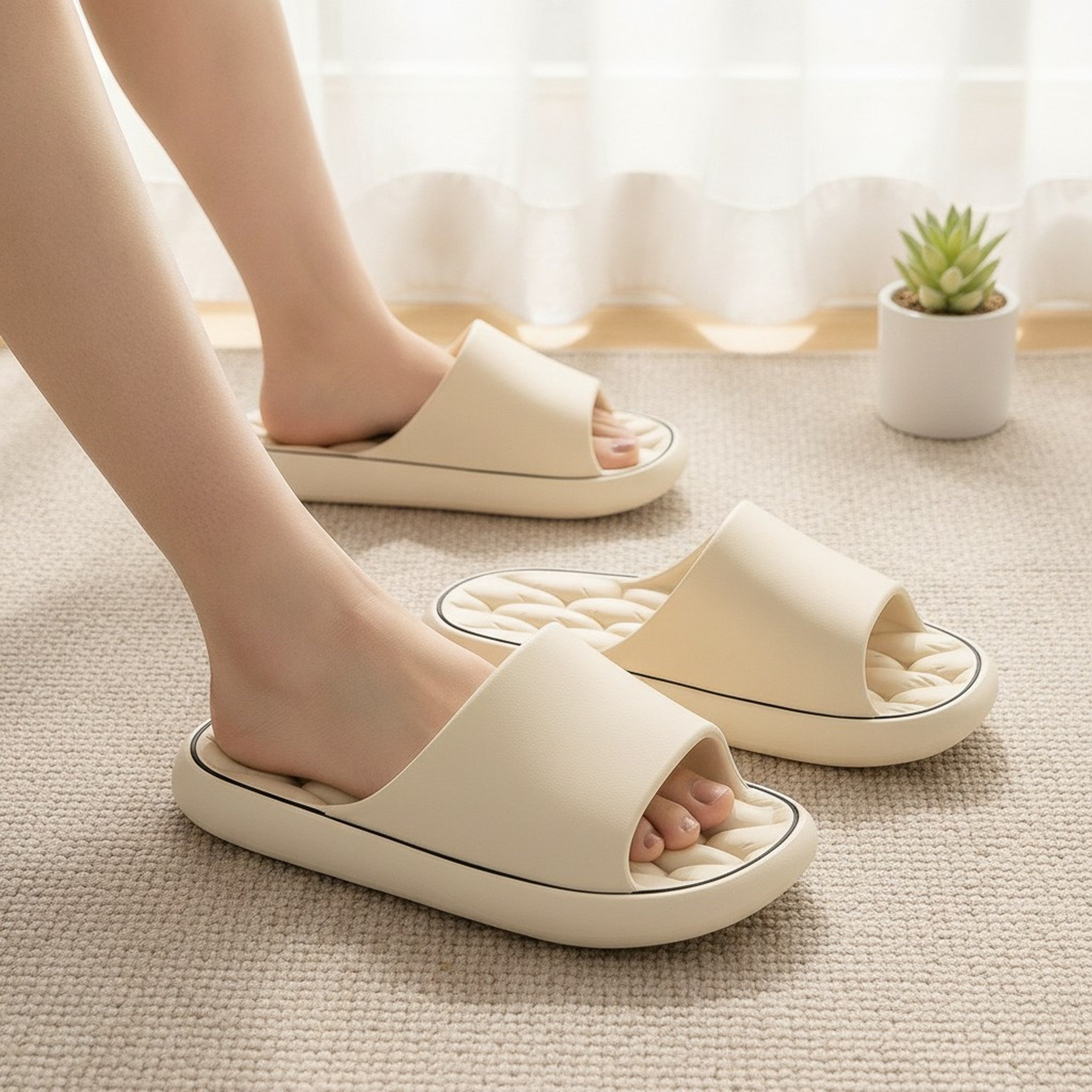 Khaki Ultra Soft Summer Home Slippers