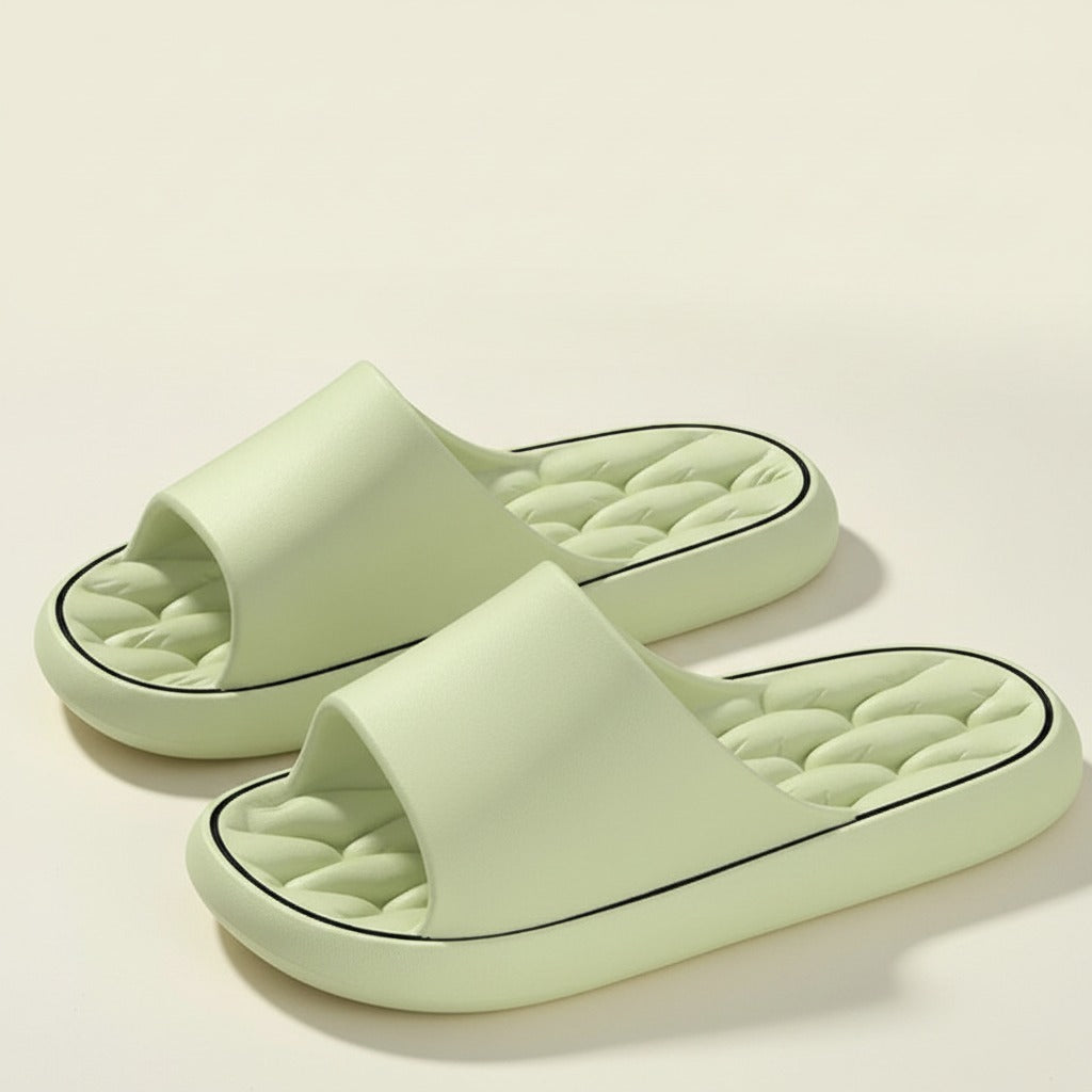Soft Cushioned Line Detail Slide Slippers – apparel accessories (view 2)