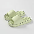 Puffy Slide Slippers With Contour - Light Green – apparel accessories (view 1)