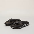 Women's Black White Chunky Platform Flip-Flop Sandals