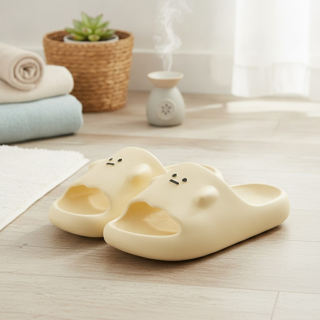 Cute Cartoon Face Comfort Slides – apparel accessories (view 2)
