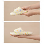 Cream Soft Mushy Feeling Polka Dot Shower Slides