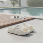 White EVA Soft Non-Squeak Comfort Slides