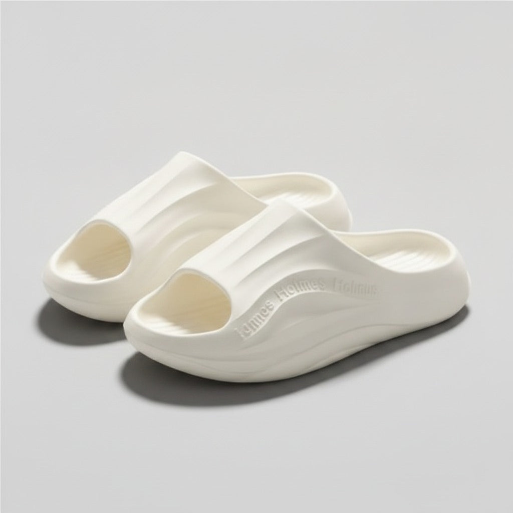 White EVA Soft Non-Squeak Comfort Slides
