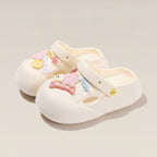 White EVA One-Piece Soft Non-Slip Thick Sole Clogs