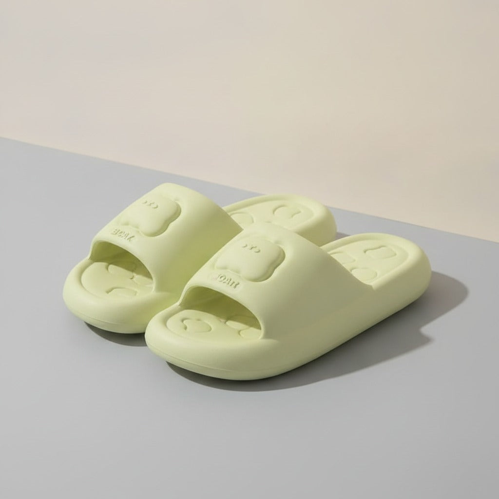 Soft Cartoon Bear Pillow Slide Slippers – apparel accessories (view 1)