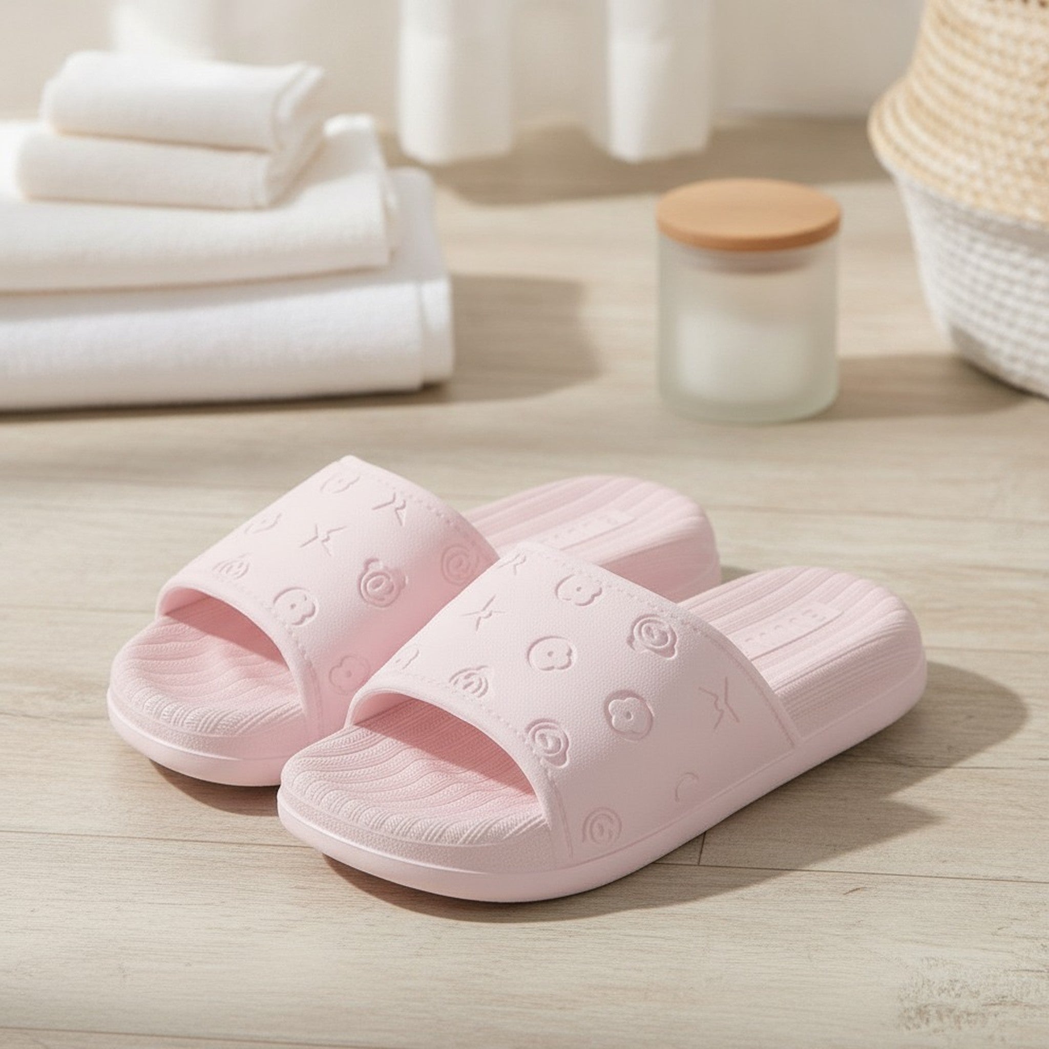 Soft Embossed Home Slide Slippers – apparel accessories (view 2)