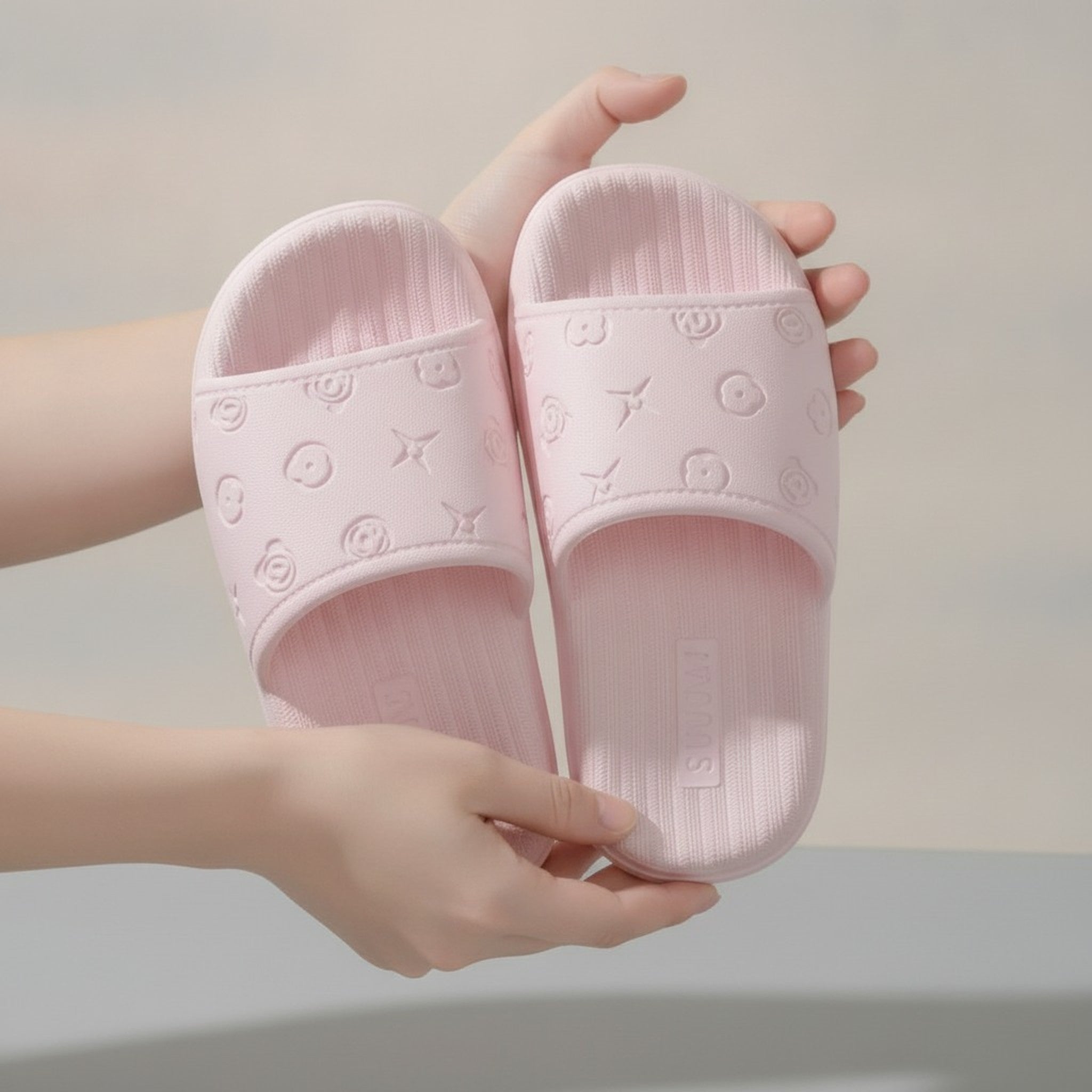 Soft Embossed Home Slide Slippers – apparel accessories (view 3)