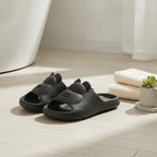 Black Cute Bear Ears Soft Pillow Slides