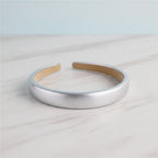 Metallic Padded Headband - Silver Pleated Glossy Foam Headband