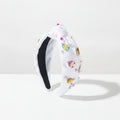 Padded Headband With Charm Embellishments - White – hair accessories (view 1)