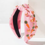 Carrot Beaded Padded Headband - Pink