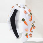 Carrot Beaded Padded Headband - White – hair accessories (view 1)