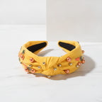 Carrot Beaded Padded Headband - Yellow