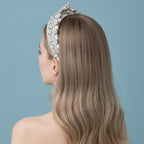 Iridescent Teardrop Rhinestone Crown Headband – hair accessories (view 3)