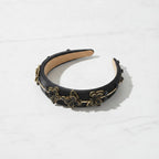 Velvet Butterfly Embellished Padded Headband - Black – hair accessories (view 3)