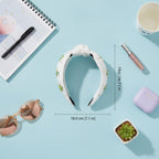 White Padded Headband With Planet Charms – hair accessories (view 2)