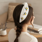White Pearl Padded Headband With Beach Ball Charms – hair accessories (view 2)