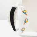 White Pearl Padded Headband With Beach Ball Charms – hair accessories (view 1)