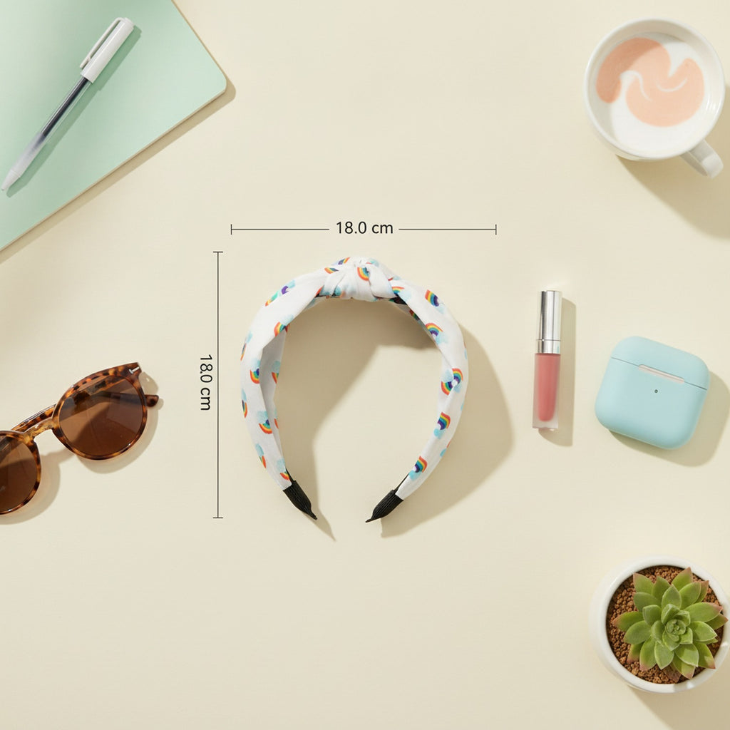 Cloud Padded Headband - White Iridescent – hair accessories (view 3)