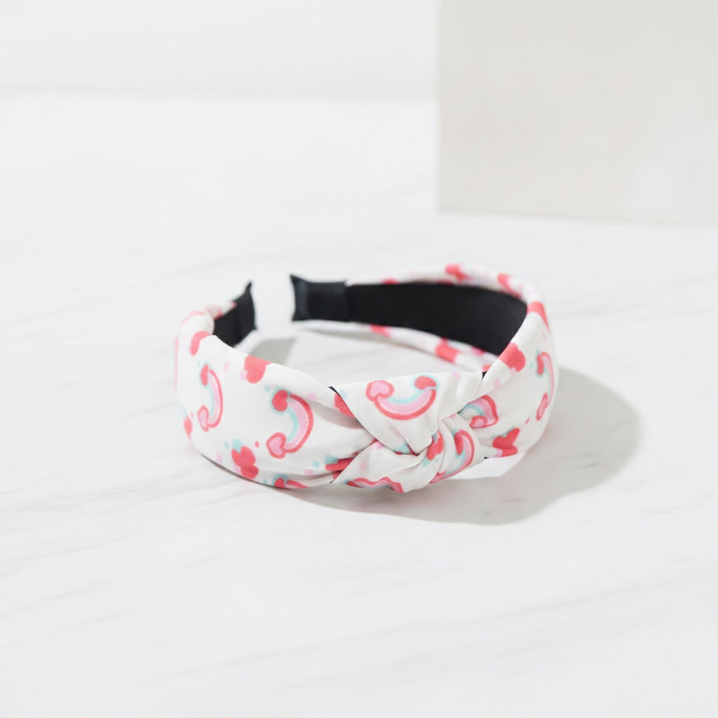 Cloud Padded Headband - White Red