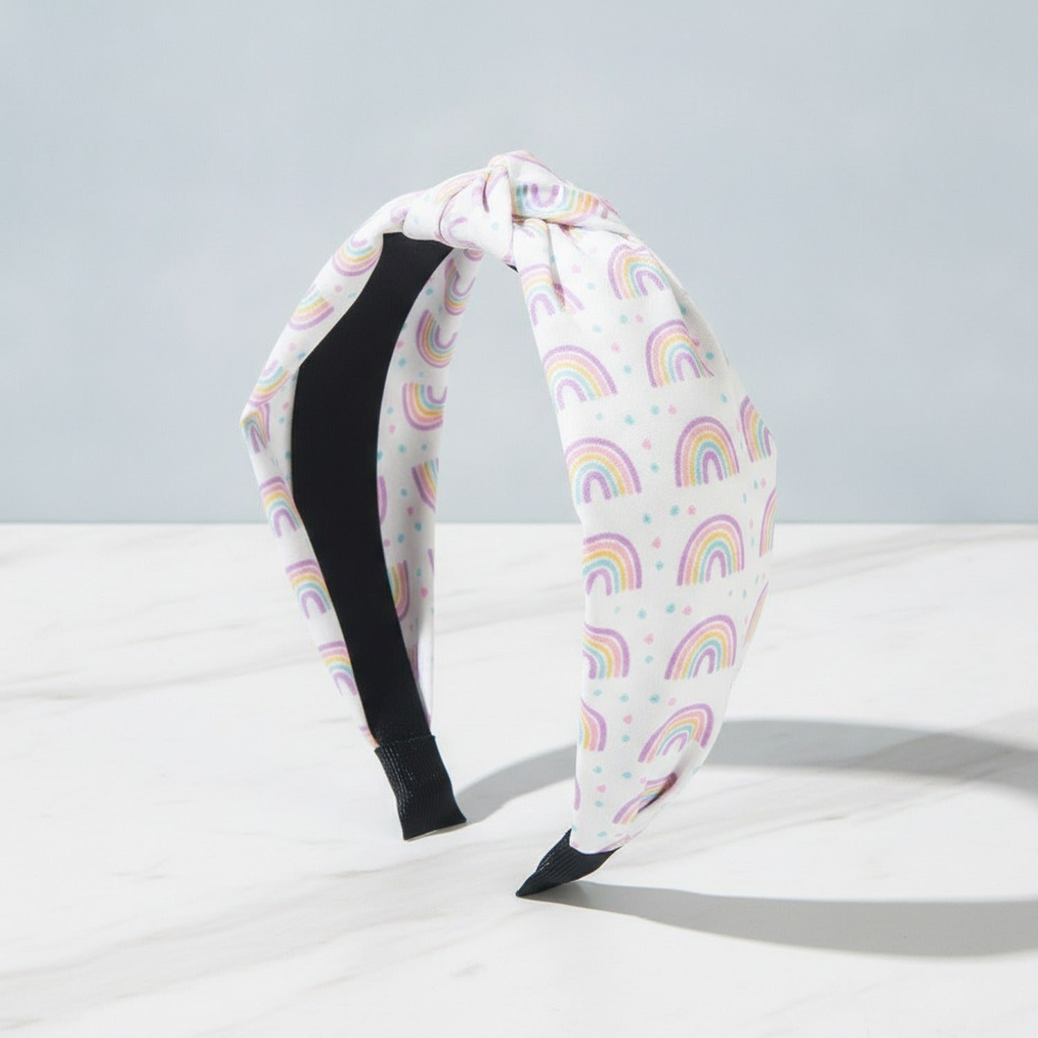Cloud Padded Headband - White Purple