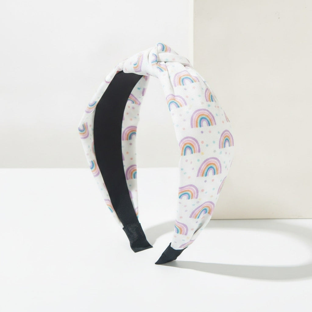 Cloud Padded Headband - White Purple