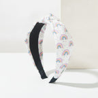 Cloud Padded Headband - White Purple
