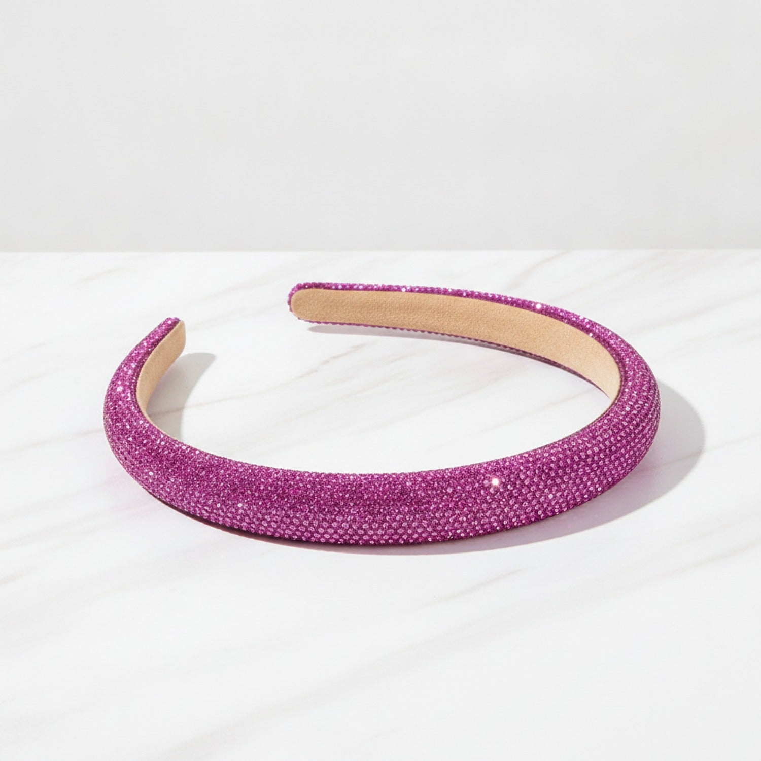 Glitter Padded Headband - Pink