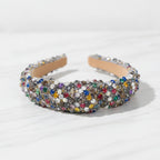 Rhinestone Beaded Padded Headband - Multicolor