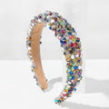 Rhinestone Beaded Padded Headband - Multicolor