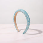 Glitter Sparkle Padded Headband - Blue – hair accessories (view 2)