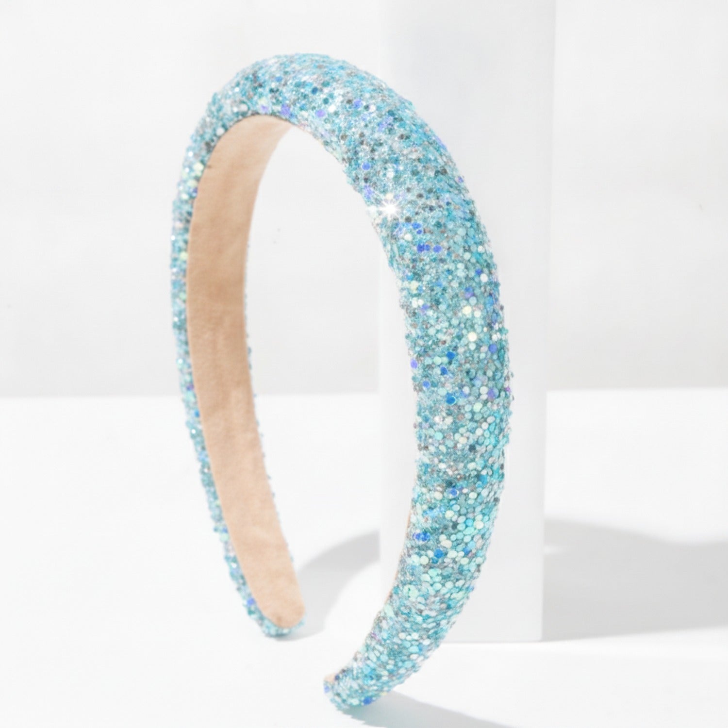 Glitter Sparkle Padded Headband - Blue – hair accessories (view 1)
