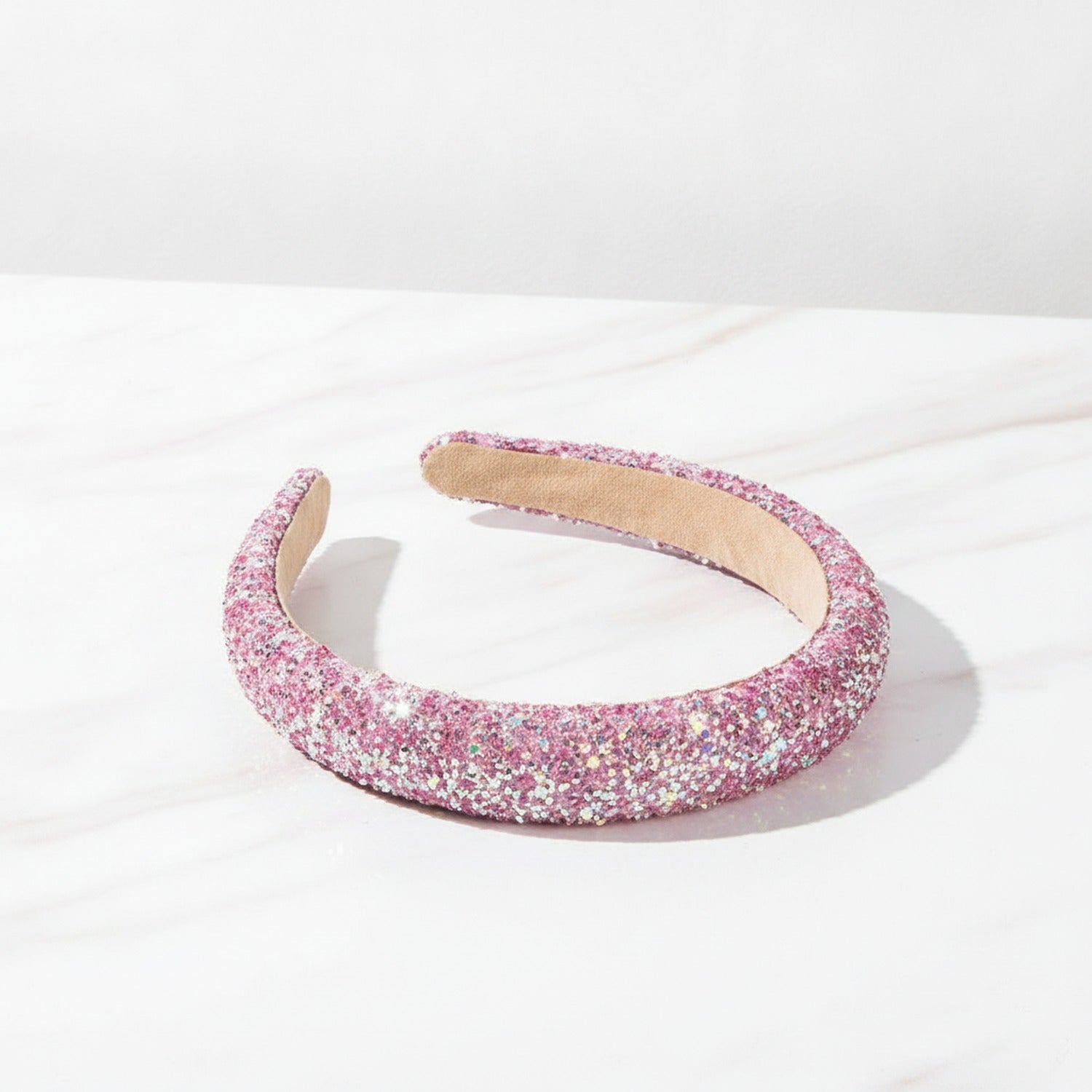 Glitter Sparkle Padded Headband - Pink