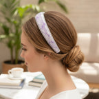 Rhinestone Padded Headband With Print - Purple – hair accessories (view 2)