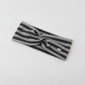 Ribbed Knit Headwrap With Bow - Deep Gray