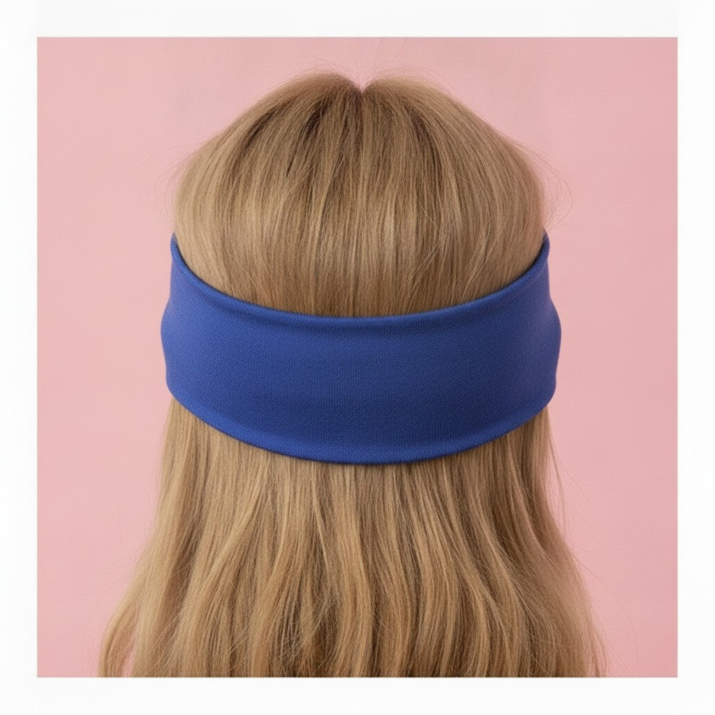 Velvet Headwrap Hairband - Blue – hair accessories (view 3)