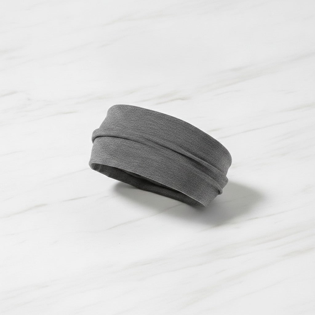 Charcoal Soft Fabric Headwrap Hairband - Light Gray – hair accessories (view 2)