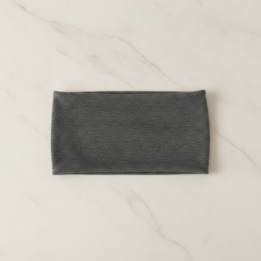 Charcoal Soft Fabric Headwrap Hairband - Light Gray