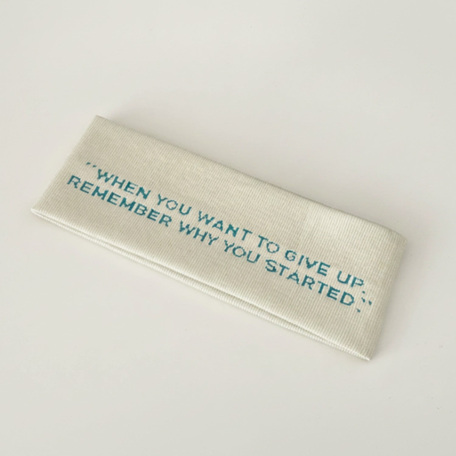 Ribbed Motivational Message Hairband - Cream White – hair accessories (view 1)