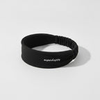 Ruched Stretchy Hair Wrap Headband - Black
