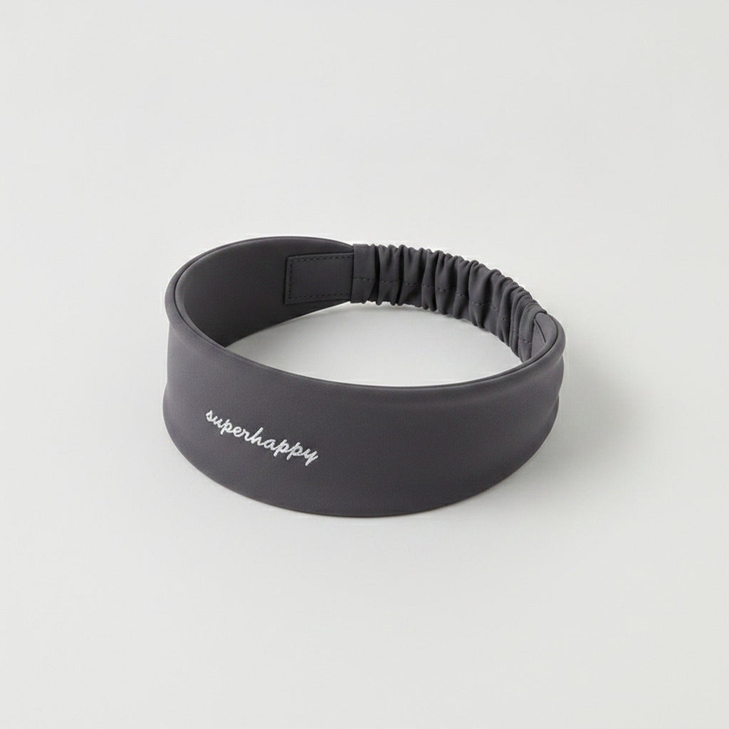 Ruched Stretchy Hair Wrap Headband - Gray