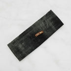 Linen Textured Hair Clip With Leather Accent - Black Olive Green – hair accessories (view 3)