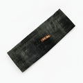 Linen Textured Hair Clip With Leather Accent - Black Olive Green