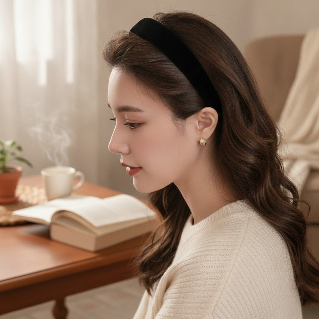 Elegant Velvet Padded Hair Headband – hair accessories (view 3)
