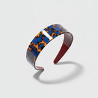 Tortoiseshell Padded Headband - Acetate Stripe Hair Headband Blue Coffee