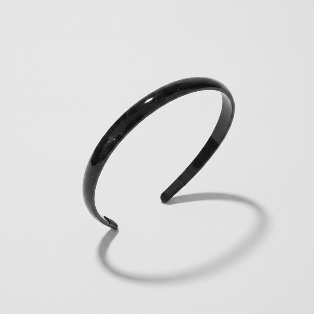 Glossy Padded Headband - Vitality Hair Band Black